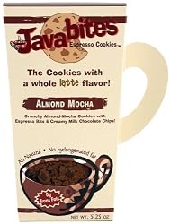 Java Bites Espresso Cookies, Almond Mocha, 5.25-Ounce Boxes (Pack of 4)