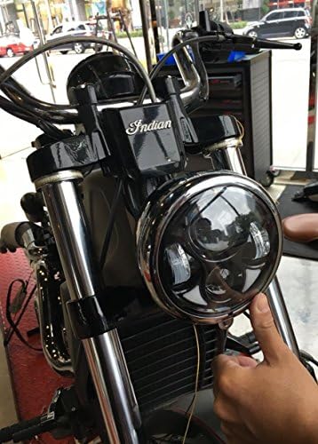 Black 5-3/4" 5.75 inch Motorcycle Daymaker LED Projector Headlight Halo DRL for Harley Davidson Headlamp Spotlight Driving Light