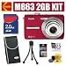 Kodak Easyshare M863 8.2mp Digital Camera (red) + 2gb Accessory Kit