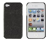 Black Reptile Skin Case for Apple iPhone 4, 4S (AT&T, Verizon, Sprint)