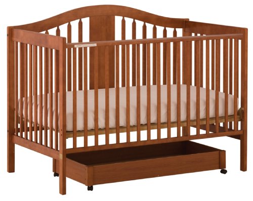 Stork Craft Chelsea 4-in-1 Stages Fixed Side Crib, Cognac