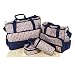 Baby Station 5pcs/set Baby Diaper Bag Nappy Mummy Bag Print Maternity Handbag Changing Baby Messenger Bag (Deep Blue) RS.1499.00
