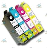 4 Chipped Compatible Epson T1291, T1292, T1293 & T1294 (T1295 or 'APPLE' Multi-pack) Ink Cartridges for the Epson Stylus SX425W from 'The Ink Squid' - 1 x T1291 - Black; 1 x T1292 - Cyan (Blue); 1 x T1293 - Magenta (Red); 1 x T1294 - Yellow. The Latest Chips, Fully Compatible With the Epson Stylus Office B42WD BX305F BX305FW BX320FW BX525WD & BX625WD and the Epson Stylus SX420W SX425W SX525WD & SX620FW Printer models and the Maximum ml Capacity of any Compatible Ink Cartridge.