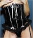 Plus Size Black & Pink Vinyl and Lace Trim Under Bust Corset 1x 2x 3x