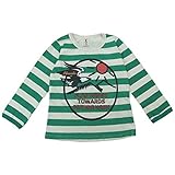 【H27年秋冬物】 chocola(ショコラ) 天竺ボーダー長袖Tシャツ 110cm/グリーン NO.CH-1514-13012