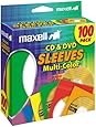 Maxell Multi-Color CD/DVD Sleeves - 100 Pack (190132)