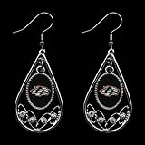 New Mexico Lobos Ladies Tear Drop Crystal Dangle Earrings