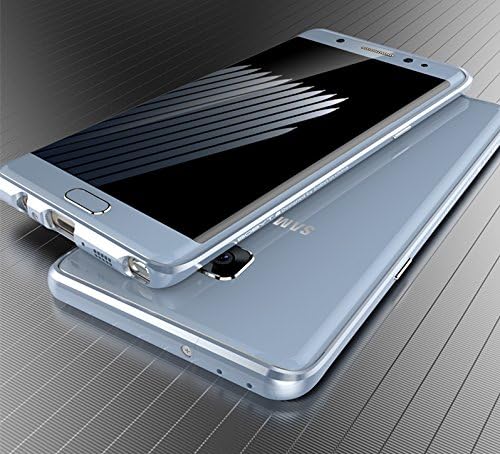Galaxy Note 7 Bumper Case,CAPY 3D Curved Surface CNC Aviation Aluminum Alloy Metal Scratch-Resistant Built-in Sponge Drop Protection Bumper Frame Shell for Galaxy Note 7 Blue