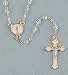 Rosary - First Communion - 5mm Clear Beads - Chain and Chalice - IMPORTED FROM ITALY