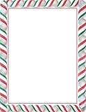 Geographics Peppermint Twist Glitter Christmas Letterhead, 8.5 x 11 Inches, Design, 40-Sheet Pack (49504)