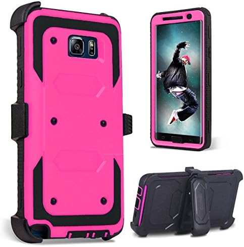 Galaxy S7 Case,PELAPOLA Hybrid Rugged Combo Heavy Duty Armor Holster Kickstand Defender Protective case with Locking Belt Swivel Clip Full-Body Protective Cover For Samsung Galaxy S7(Pink)