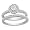 1 1/2ct Pave Diamond Bridal Engagement Ring Set in 14k White Gold (GH I1)