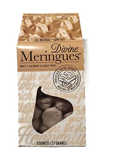 "Chocolate Cocoa Crunch Meringue Cookies" 2oz ONLY 7 calories each!