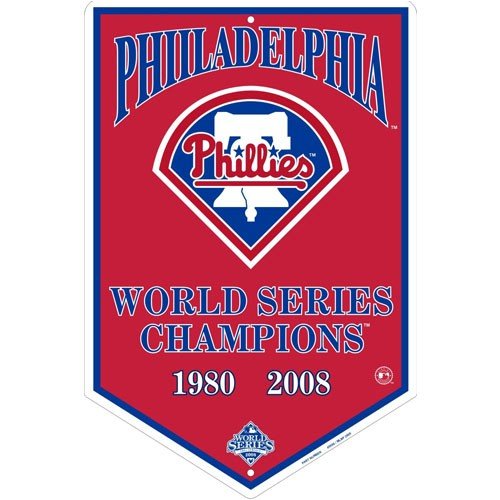 Buy Philadelphia Phillies 2008 World Series Champions Metal Sign by Football Fanatics
