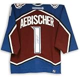 David Aebischer Autographed Jersey | Details: Colorado Avalanche, Burgundy