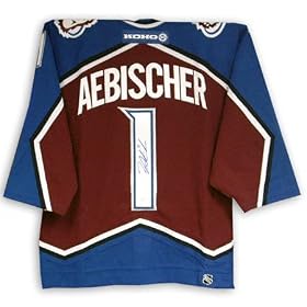 Buy David Aebischer Autographed Colorado Avalanche Burgundy Jersey