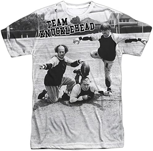 Three Stooges Slapstick Comedic Group Team Knucklehead Adult Front Print T-Shirt