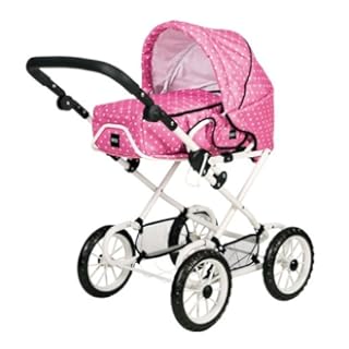BRIO 90311 BRIO Doll Pram Combi Pink with Dots
