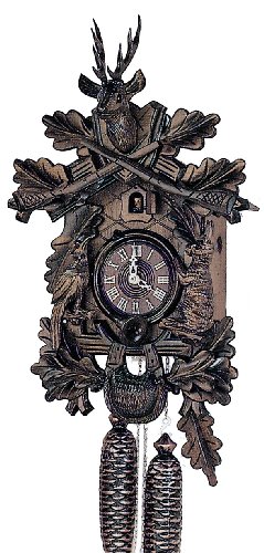 Schneider 23 Inch Black Forest Hunter Theme 8 Day Movement Cuckoo Clock