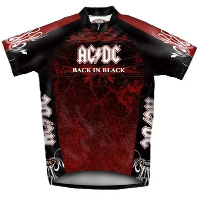 Buy Primal Wear Men’s AC/DC Back in Black Rock Short Sleeve Cycling Jersey – ACBLJ20M
