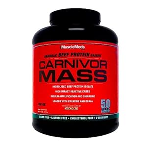 MuscleMeds Carnivor Mass Diet Supplement, Chocolate Fudge, 5.7 Pound