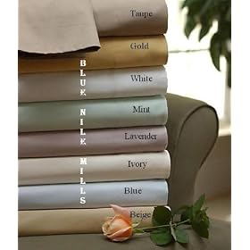 BLUE NILE MILLS Egyptian Cotton Duvet Set 300 Thread Count Solid