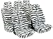 Produkt-Bild: SITZBEZUG VELBOA ZEBRA mit getrennter R&uuml;cksitzbank 9-teiliges Komplettset f&uuml;r PKWs feinstes, seidenweiches Velboa 1A-Qualit&auml;t