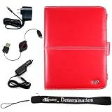 Form Fitting Carrying Case for Sony eBook Reader Touch PRS 600 (PRS600) + Rapid Home Wall Charger+ Rapid Travel Car Charger + Retractable USB Data Sync Cable+ 4-inch eBigvalue Determination Hand Strap