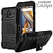 Coolpad Phone Case, CellJoy [Ultra Rugged Hybrid]ShockProof Reinforced Shield Impact Bumper [Heavy Duty] Protection CoverKickstand [Locking Swivel Belt Clip Holster Combo] (Black)