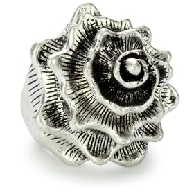 Lucky Brand Villa La Scale Rings Silver-Tone Spiky Swirl Ring