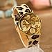 Promithi Women Mens Hours Clock Point Wrist Watch With Continental Map