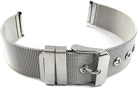 Fashionpifa 20mm The Art Of Steel, Smaller, Slimmer, Lighter Stainless Steel Shark Mesh Milanese Watch Band