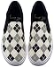 Lost Angels Gray/ Black Checkerboard Argyle Slip On Shoes for Men