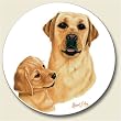 Yellow Labrador Retriever Coaster, Single Coaster for Your Car
