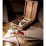 Artist Painting Master Kit in Wooden Box Easel with Acrylic Paint, 3-pc Canvas Panels, Brushes, Palette Knife and Palette