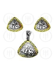 Sterling Silver -Earrings Pendant Set (PS-1022)