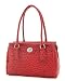 Red Ostrich Designer Inspired Satchel Handbag