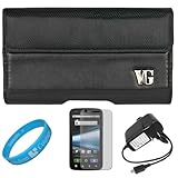 Black Portola Leather Carrying Holster with Fixed Belt-Clip and Magnetic Cl ....