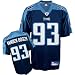 Kyle Vanden Bosch Jersey: Reebok Navy Replica #93 Tennessee Titans Jersey - XX-Large