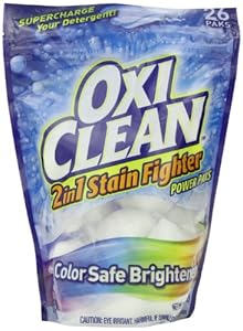 Oxiclean Max Force 2 In 1 Stain Fighter with Color Safe Brightener Power Packs, 26 Count
