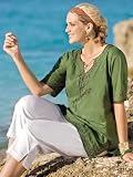 Ulla Popken Sparkle Embroidery Boho Blouse