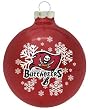 TAMPA BAY BUCCANEERS (2 5/8" In Diameter) Glass Logo CHRISTMAS ORNAMENT (Snowflake Design)