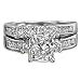 2.48 CT E VS2 CUSHION CUT DIAMOND RING SET 18K
