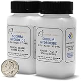 Sodium Hydroxide - Lye -Caustic Soda NaOH 99.9% Pure Food Grade 8 Ounces 1/2 Pound in plastic bottle
