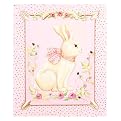 Rosebud Rabbit - Pink (18x22)