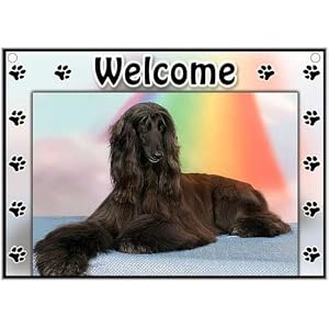 Afghan Hound Welcome Sign