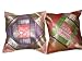 Pair of Decorative Peach Vintage Silk Sari Toss Pillow Shams Red Cushion Covers