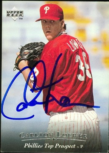 Carlton Loewer Autographed/Hand Signed MLB Baseball Card (Philadelphia Phillies) 1994 Upper Deck #20