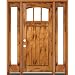 Classic Estate Doors CB74151-12SL-CB-PA-RH 12-Inch Arch Top Three-Light Door with Sidelights, Right Hand Swing and Prefinished Knotty Alder
