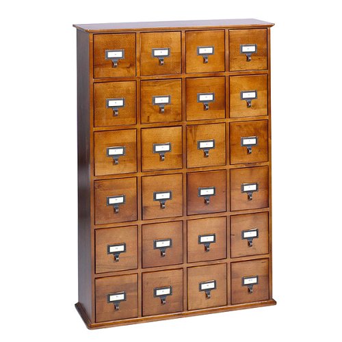Leslie Dame Enterprises Library Style CD Storage Cabinet,Walnut